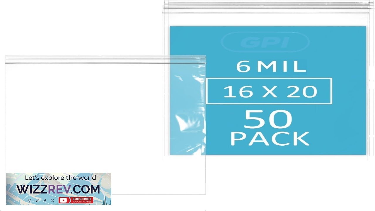 GPI 16" X 20" Extra Large Reclosable Zip Bags 6 Mil Review