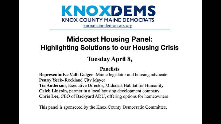 Midcoast Housing Panel; Focus on Success Final