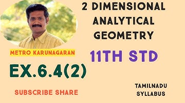 11th Std Maths Ex.6.4(2) Show that 4x^2+4xy+y^2-6x-3y-4 =0 represent a pair of parallel lines
