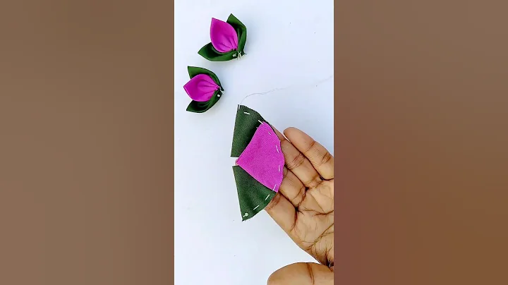 Amazing art with fabric/cloth flower making easy #diy #sewing #craft