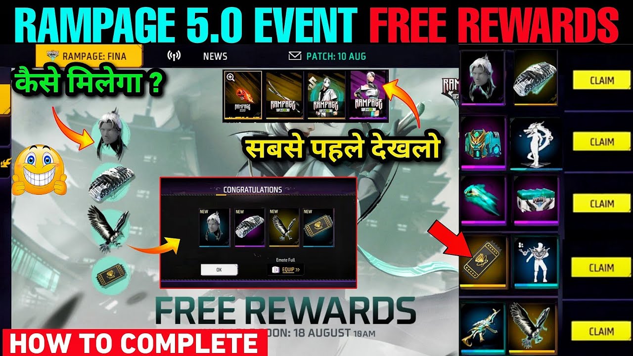 Garena Free Fire - 🌟 LOGIN REWARDS 🌟 ⏰ Time: June 28 - July 09 Hey guys.  It's one of the easiest missions in Rampage event. Don't miss out! 🤘 Step  1