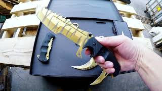Gold Tactical Mystery Knife Set - www.megaknife.com