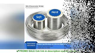 New 1pc 1-100 Meters 304 Stainless Steel Soft/Hard Wire Diameter 0.02-3mm Single Strand Lashing Soft screenshot 1