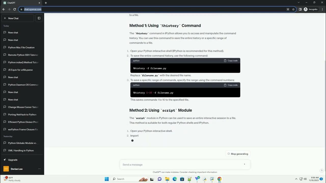 How to save a Python interactive session - YouTube