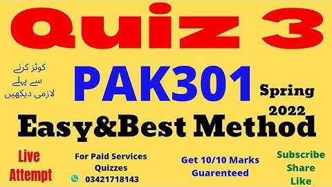 PAK301 quiz no 3 2022 PAK301 quiz 3 2022 PAK301 quiz 3 live 2022 PAK301 quiz 3 solved 2022 PAK301