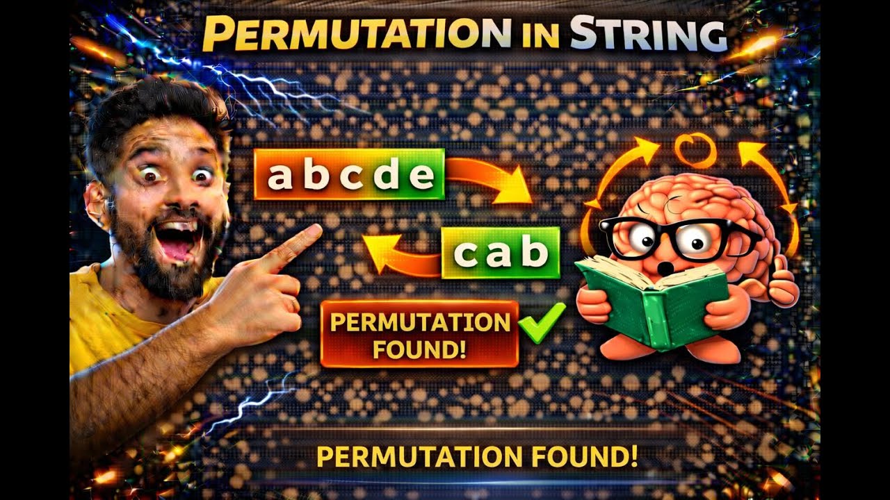 Permutation in string Leetcode - YouTube