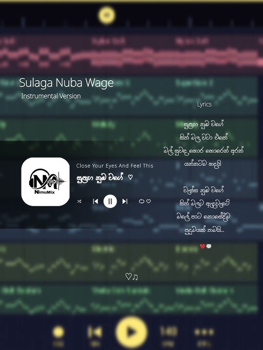 Sulaga Nuba Wage ❤️🎧 සුළග නුඹ වගේ - Instrumental Version #newsinhalasong #instrumental #trendingsong