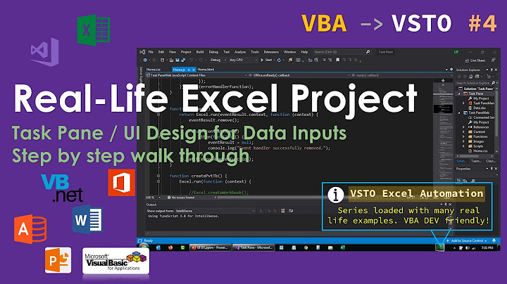 VSTO e04 - Real-life Advanced Excel Task Pane for Data Input with many tips and tricks