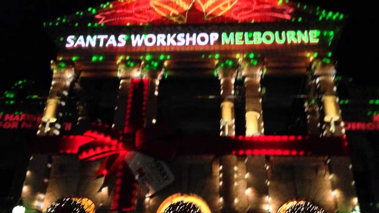 Melbourne Town Hall Christmas lights show 2013 YouTube