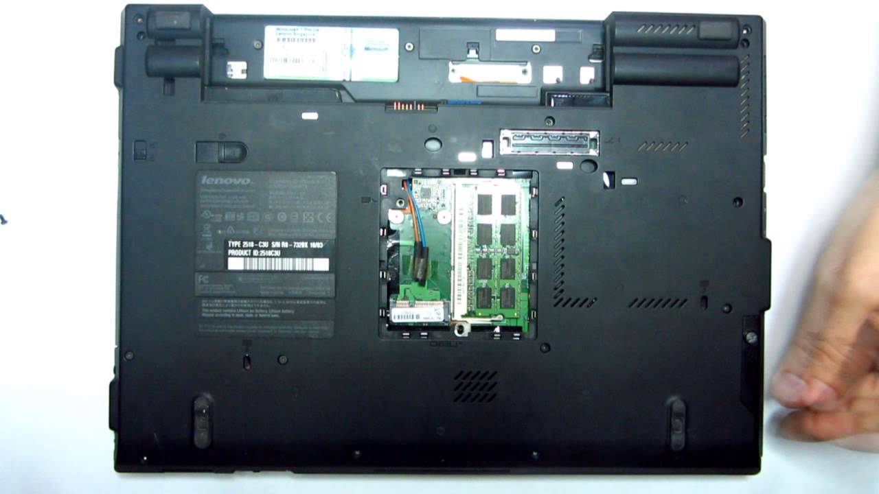 Lenovo ThinkPad T410 keyboard and top panel removal