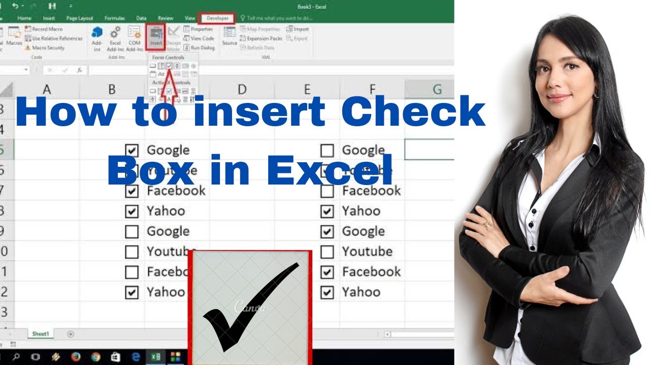 How to Insert a Checkbox in Excel in 2 minutes ( In so easy way ) by ...