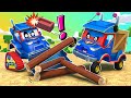 Super Bulldozer Stops the EVIL ROBOT! | BEST Bulldozer Compilation for Kids | Super Truck