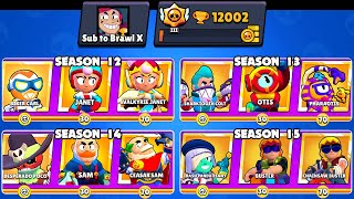 BOX OPENING of 4 WHOLE BRAWL PASSES! 12000 TROPHIES NONSTOP AUTO-COLLECT FINALE! Brawl Stars