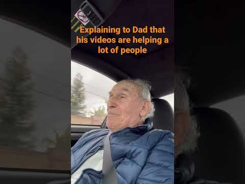 Explaining to dad that he is helping people by sharing his story on social media