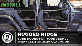 Jeep JL Wrangler/2020 Gladiator Install: Rugged Ridge Tube Doors with Side Mirrors