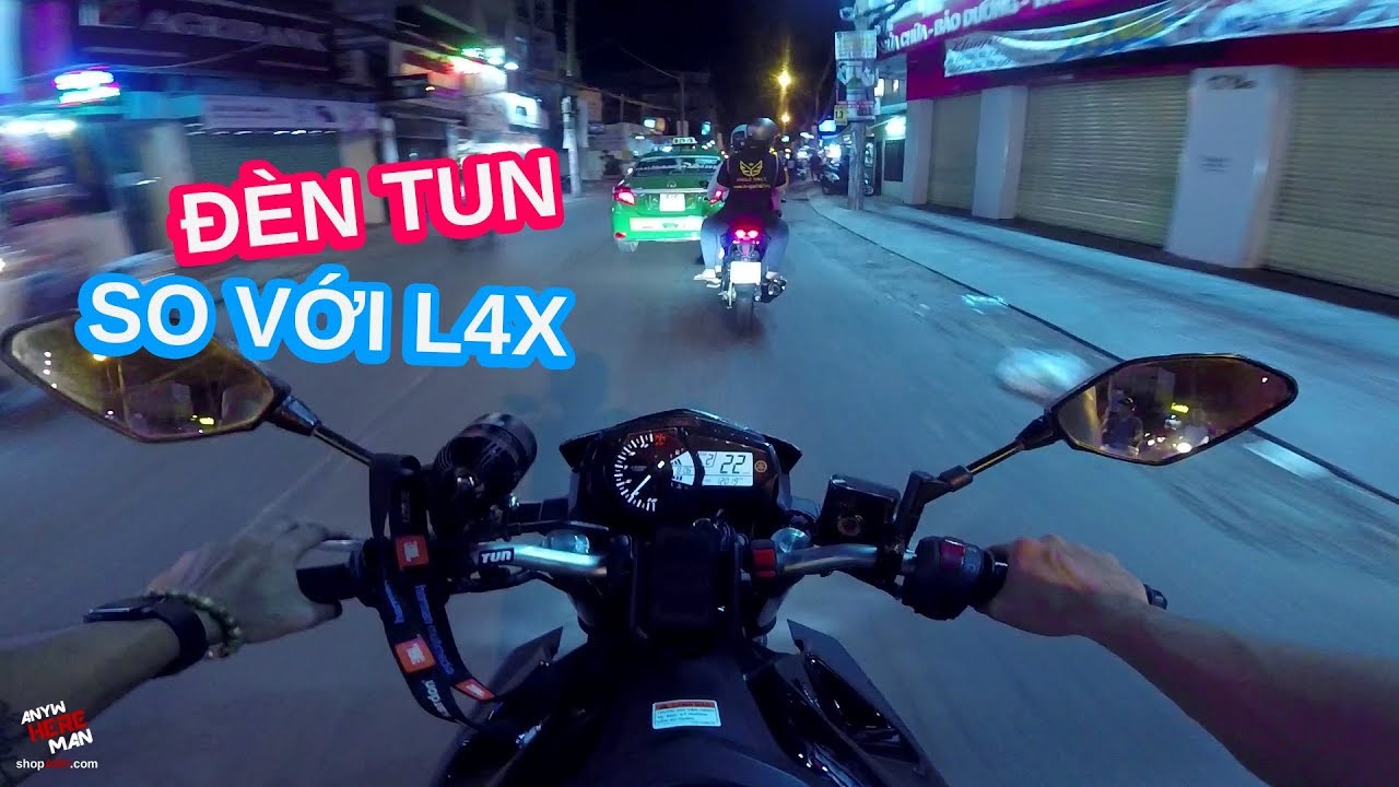 Yamaha MT-03 độ đèn trợ sáng TUN 40 so sánh cùng đèn L4X - Thông tin về ...