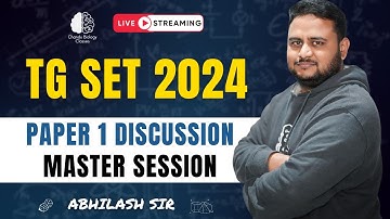 TG SET 2024 | Paper 1 Discussion | Master Session with Abhilash Sir