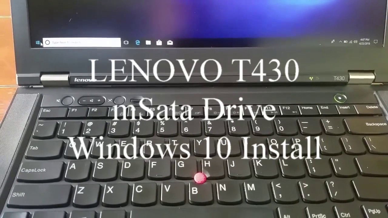 Lenovo T430 mSata drive Windows 10 - YouTube