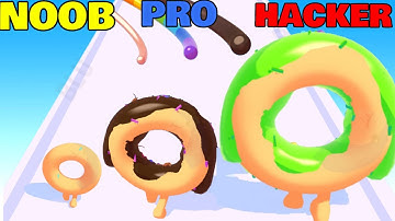 NOOB vs PRO vs HACKER in Hot Donut 3D
