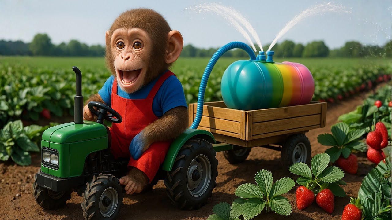 Monkey iZi’s Wild Mango Journey: Racing a Green Tractor Through Floods & Muddy Swamps!