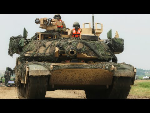 Invincible tank. M1A2 Abrams with active Trophy protection during an exercise in Romania.