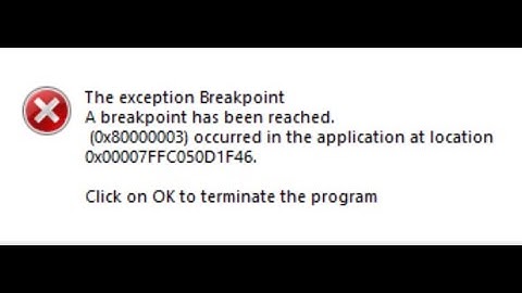 How to Fix Error 0x80000003 in  Windows 10 | Error Fixed 0x80000003 | A breakpoint has been reached