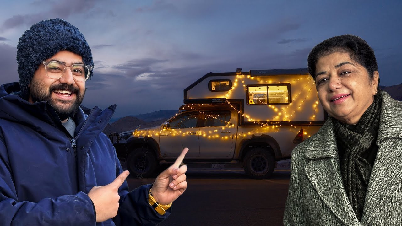 Maa reacts to my Campervan & a little fun trip..