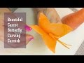 Beautiful Carrot Butterfly Carving Garnish - Vegetable Art & Design