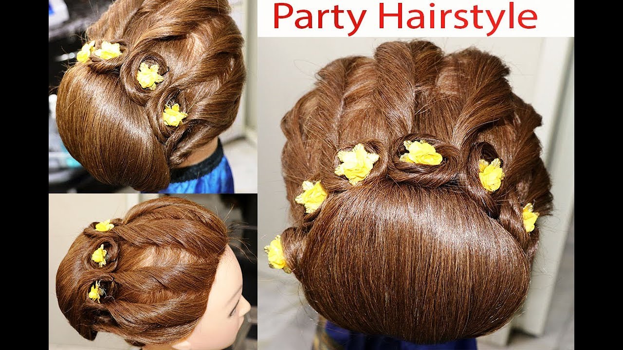 Party Hairstyle - easy step by step tutorial - for long to medium hairs