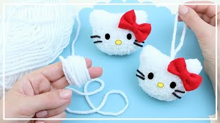 Cute Hello Kitty of yarn Making 🧶 DIY NataliDoma