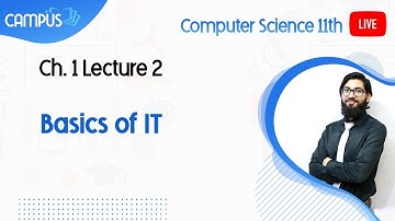 11th Computer Science Live Lecture 2, Ch no 1, Basic of Information Technology