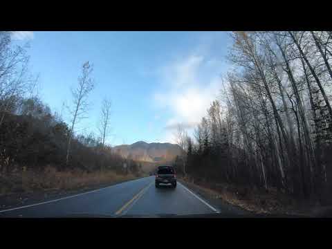 BEAUTIFUL MORNING DRIVE FROM ANCHORAGE TO SUTTON, ALASKA