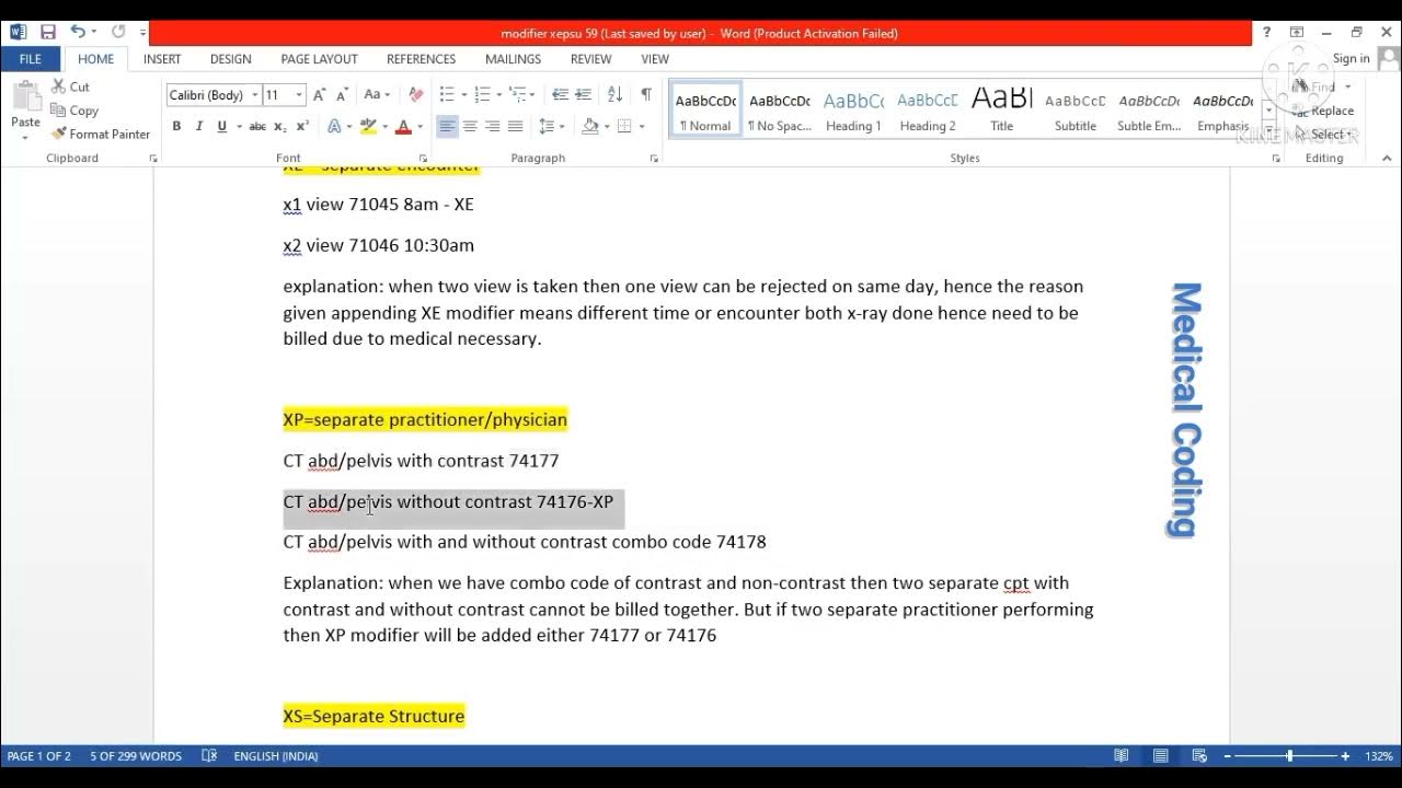 How to use X(EPSU) Modifier, XE, XP, XS, XU. Modifier 59 Alternatives