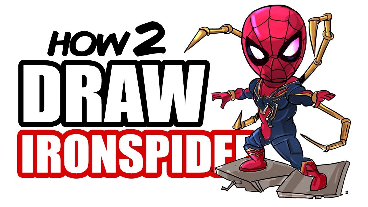 How to Draw IRON SPIDER MAN Easy Step-by-Step Tutorial (4) - YouTube