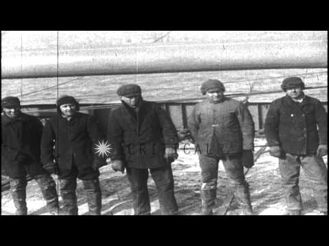 american-steamship-rochester-and-a-ship-with-"orleans-new-york,"-painted-on-hull,...hd-stock-footage