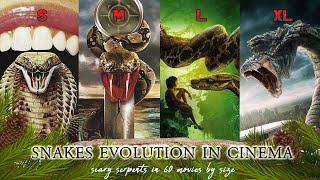 Snakes Evolution in Cinema: Scary serpents in 60 movies by size