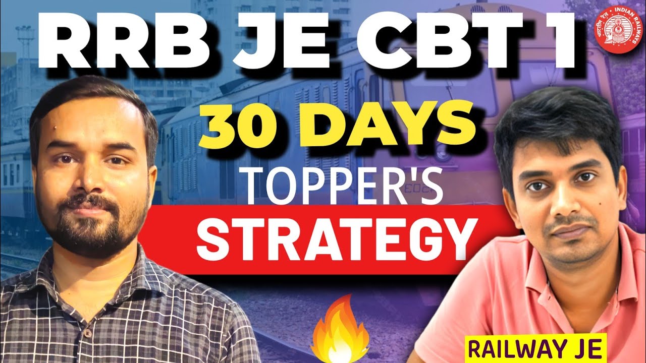 RRB JE CBT 1 Topper’s Strategy 🔥 | How Toppers Crack CBT 1 | Manish Edu ...