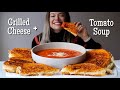 Grilled Cheese + Tomato Soup MUKBANG + Recipe with Tomato Butter, Roasted Garlic + Gruyere!