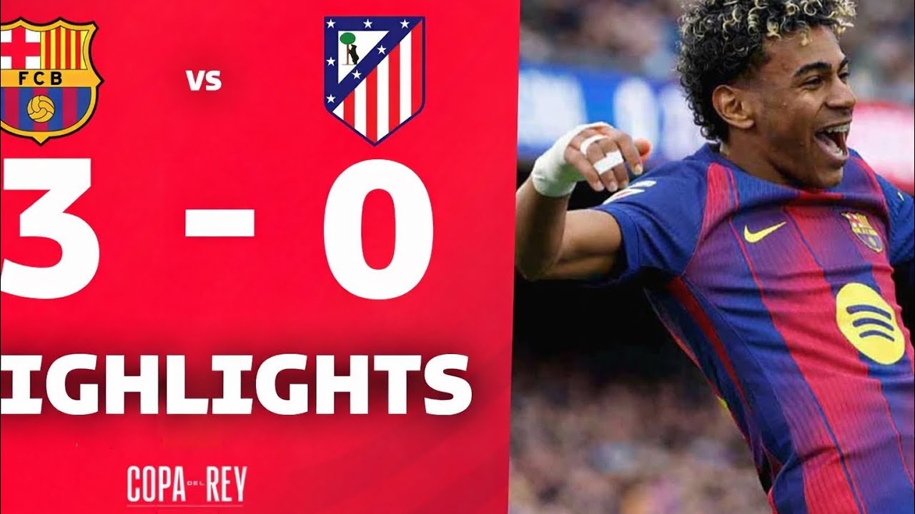 BARCELONA vs ATLETICO DE MADRID (3-0) | RESUMEN y GOLES | Copa del Rey ...