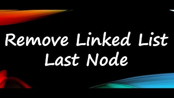 Remove Last Node Of The LinkedList
