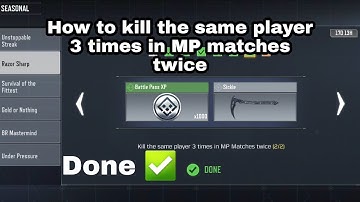 How to kill the same player 3 times MP matches twice complete in COD MOBILE