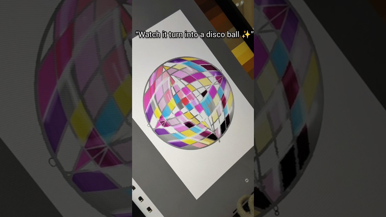 How to draw Disco ball 