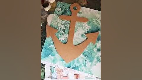 Mixed media nautical anchor