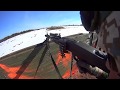 Estonian army training  pov of mg3 machine gunner