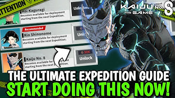 THE ULTIMATE EXPEDITION GUIDE! UNLOCK KAIJU NO. 8 FAST TIPS & TRICK! KAIJU NO.8 THE GAME