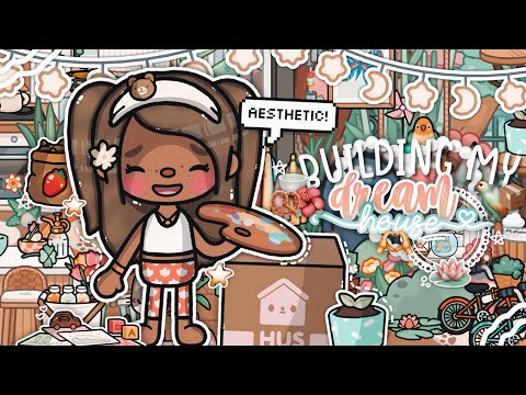 *AESTHETIC* Building my DREAM House 🏡🌺🍵🌧✮ ₊ ꒱ ⌒ || *VOICED* 🎙|| Toca Boca Life World Roleplay🪷🥨🥝🌧