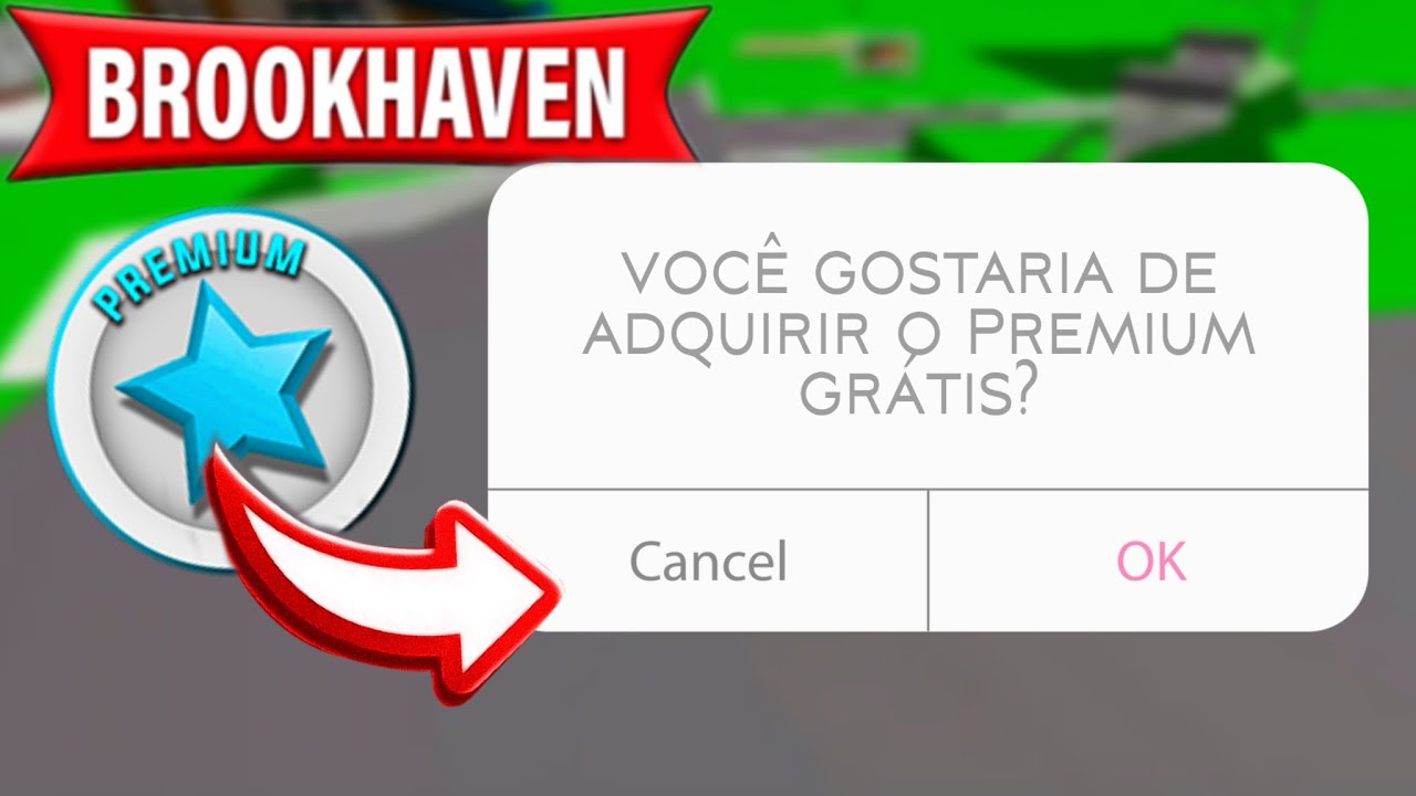 COMO GANHAR O PREMIUM DE GRAÇA NO BROOKHAVEN ROBLOX (2022) 