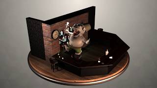 Kenneth The Alcoholic Wizard Hippo - 3D Character Turntable & Breakdown