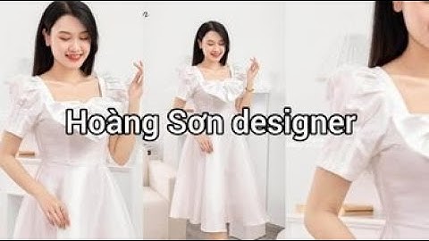 Dạy cắt may | hướng dẫn cách cắt đầm cổ vuông tay xếp ly phồng | Hoàng Sơn designer