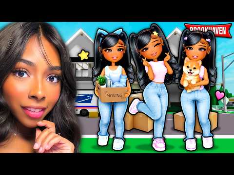 REALISTIC TRIPLET SISTERS MOVE TO BROOKHAVEN ⭐ (Brookhaven RP)